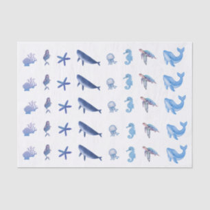 Papier Mousseline Papier de tissus - hos mermaid de la mer