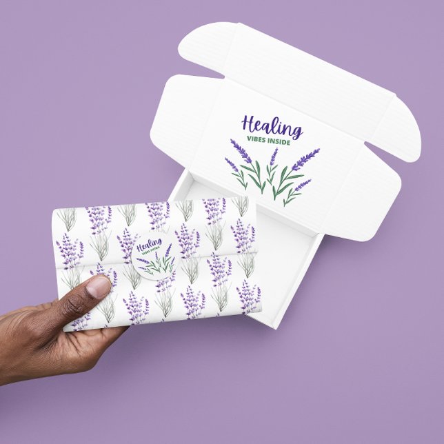 Papier Mousseline Papier de tissus lavable (Send some healing vibes with this watercolor lavender tissue paper! Matching collection available! )
