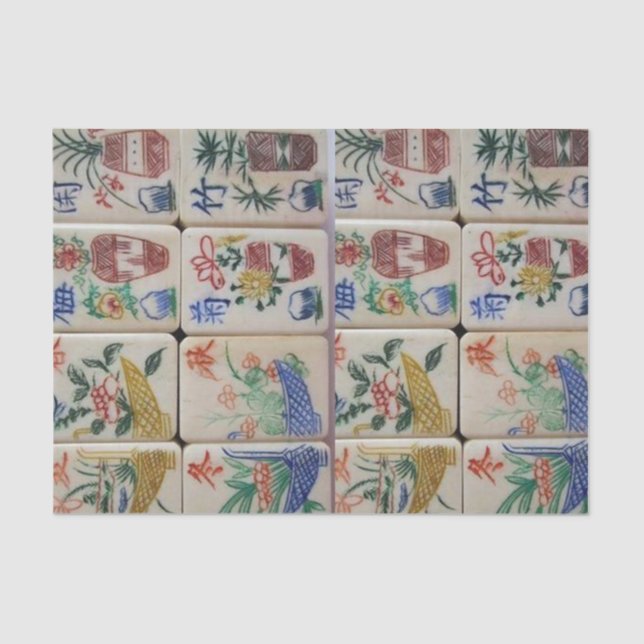 Papier Mousseline Papier de tissus Mahjong (Recto)