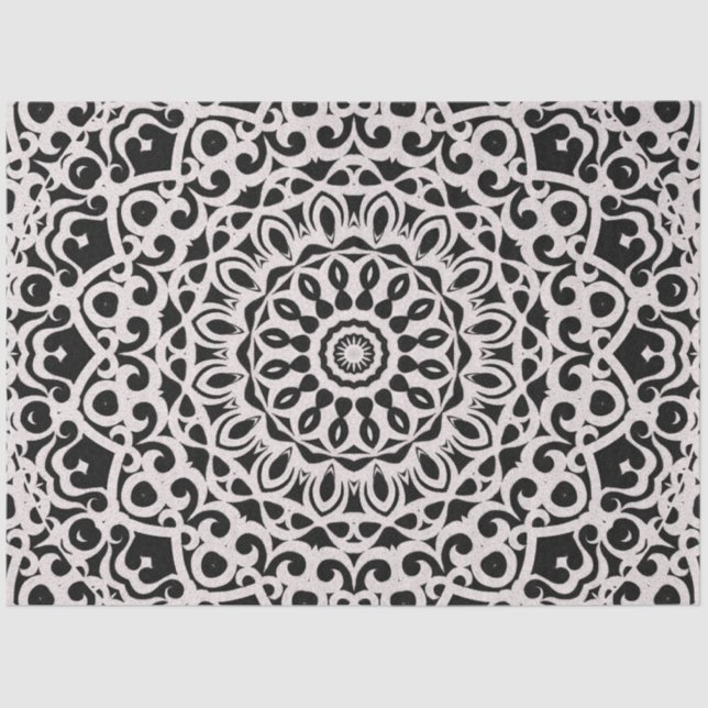 Papier Mousseline Papier de tissus Mandala G385 (Recto)