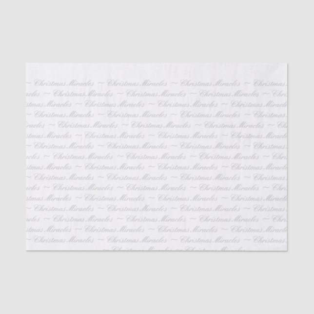 Papier Mousseline Papier de tissus, Miracles de Noël, argent (Recto)