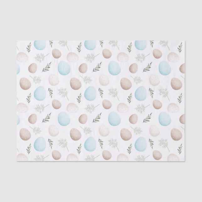 Papier Mousseline Papier de tissus Motif OEufs de Pâques (Recto)