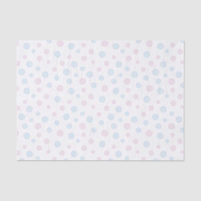 Papier Mousseline Papier de tissus Pastel Pink and Blue Dots (Recto)