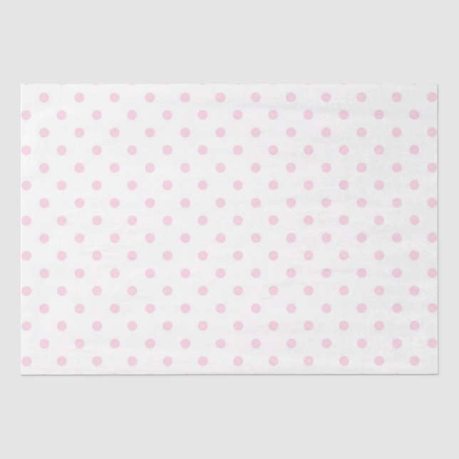 Papier Mousseline Papier de tissus/Pois roses (Recto)