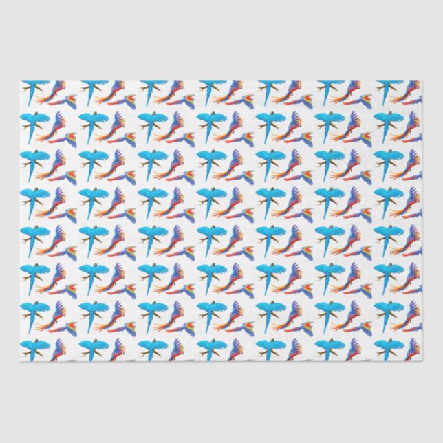 Papier Mousseline Papier de tissus pour perroquets macaw tropicaux v (Recto)