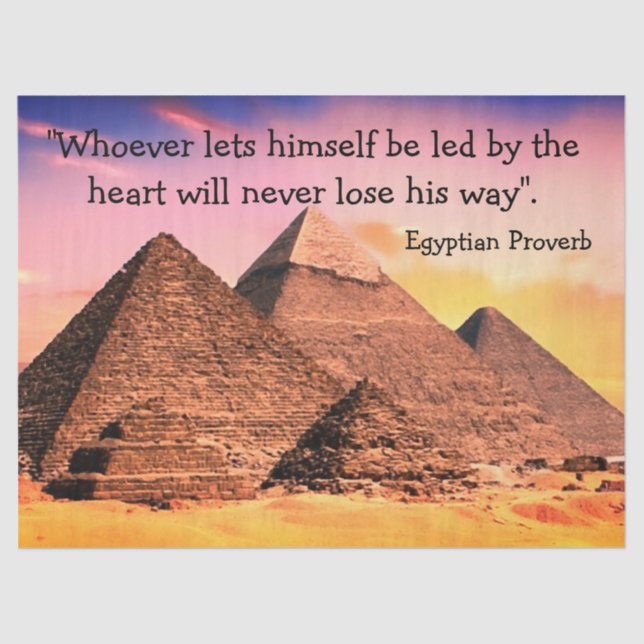 Papier Mousseline Papier de tissus pyramidaux égyptien (Recto)