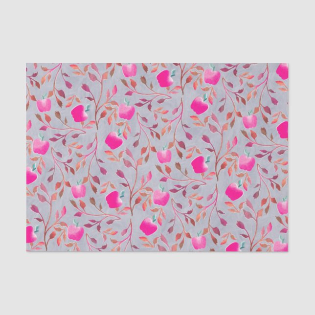 Papier Mousseline Papier de tissus rose Apple Orchard (Recto)