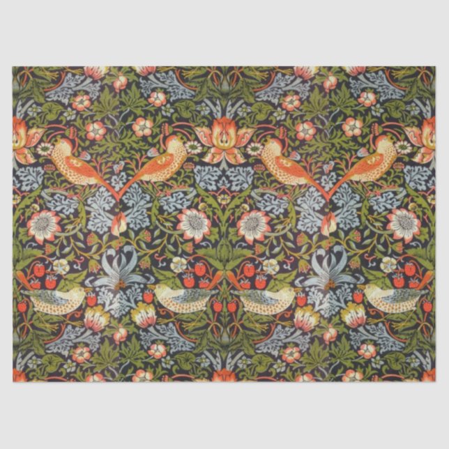 Papier Mousseline Papier de tissus - Sélecteur de fraises Art nouvea (Recto)