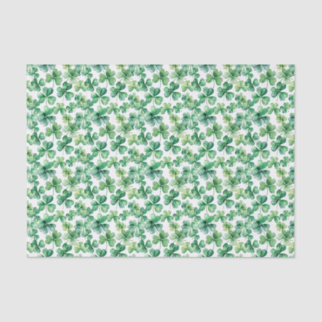Papier Mousseline Papier de tissus shamrock (Recto)