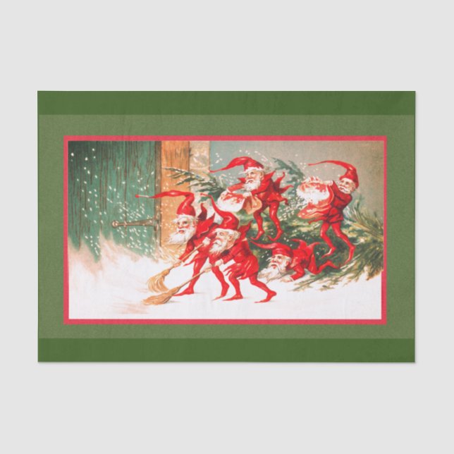 Papier Mousseline Papier de tissus Vintage pour Noël (Recto)