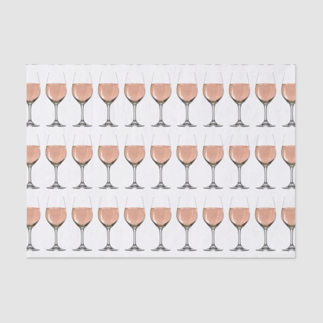 Papier Mousseline papier de verre de vin rosé (Recto)