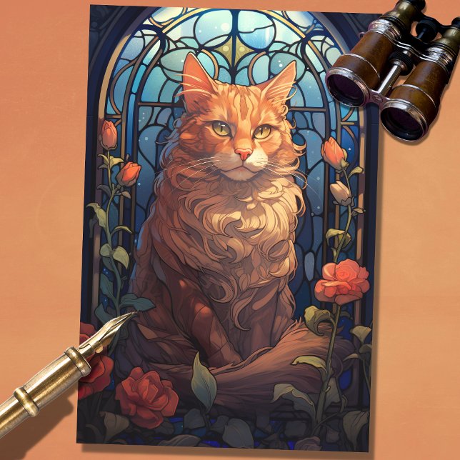 Papier Mousseline Papier décadrage Art Nouveau Chat 2 (Créateur téléchargé)