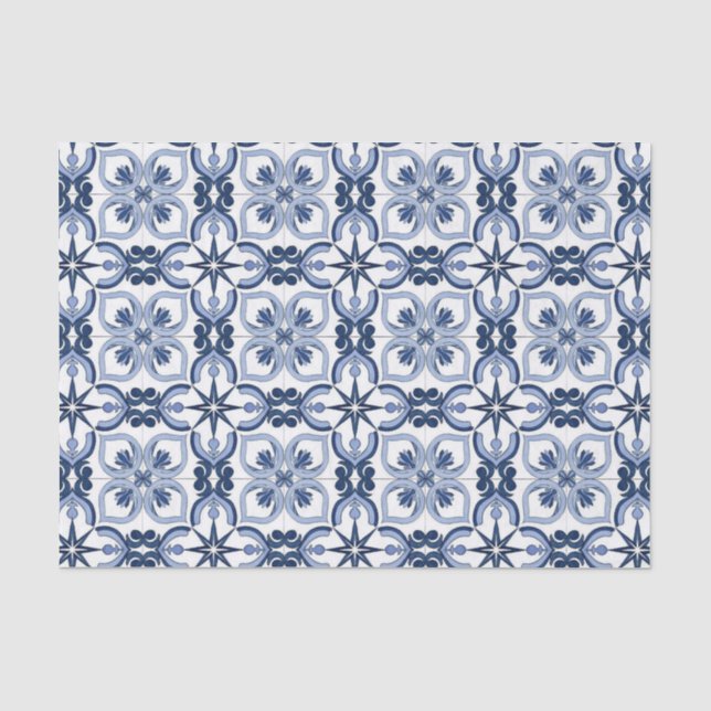 Papier Mousseline Papier Découpage Motif Carreau Italien (Recto)