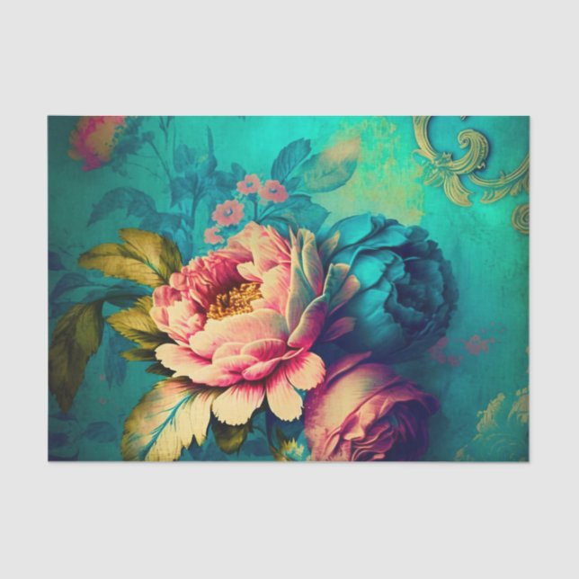 Papier Mousseline papier découpage SECRET GARDEN (Recto)