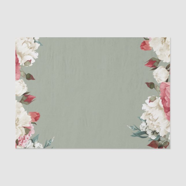 Papier Mousseline papier d'emballage du tissu assez floral 10lb (Recto)