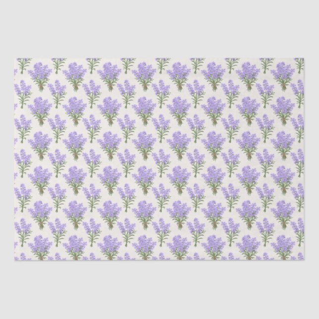 Papier Mousseline Papier d'enrobage Provence Lavender Bunches (Recto)