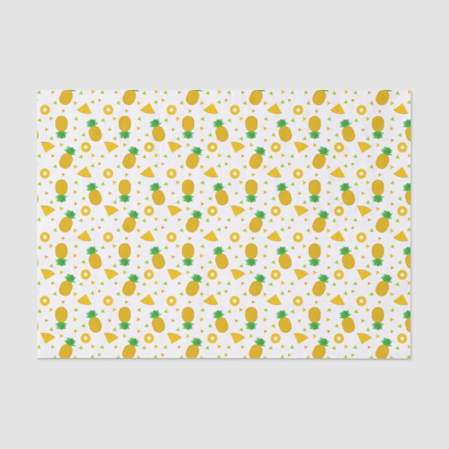 Papier Mousseline Papier d'enveloppement à thème ananas (Recto)