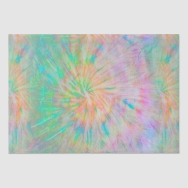 Papier Mousseline Papier d'enveloppement de teinture arc-en-ciel (Recto)