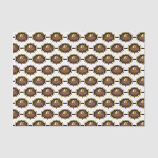 Papier Mousseline Papier d'enveloppement de tissus - Étiquette Bon t (Recto)