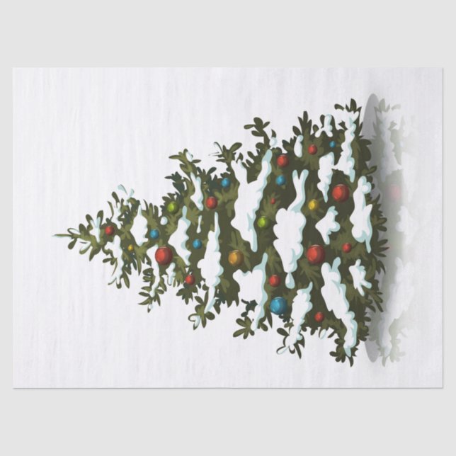 PAPIER MOUSSELINE PAPIER EN TISSU : ARBRE DE NOËL (Recto)