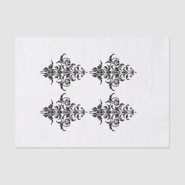 Papier Mousseline Papier en tissu Damask (Recto)