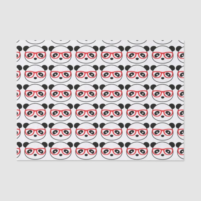 Papier Mousseline Papier enveloppé cadeau Panda (Recto)