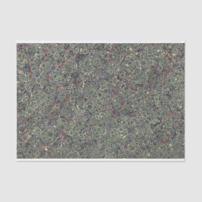 Papier Mousseline Papier fin marbré vert (Recto)