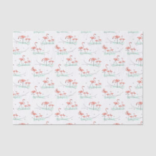 Papier Mousseline Papier Flamant rose Ocean Multi tissu