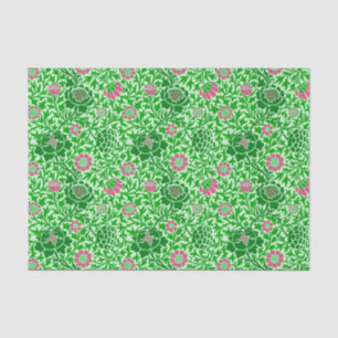 Papier Mousseline Papier floral Jacobean, Emerald et Lime Green
