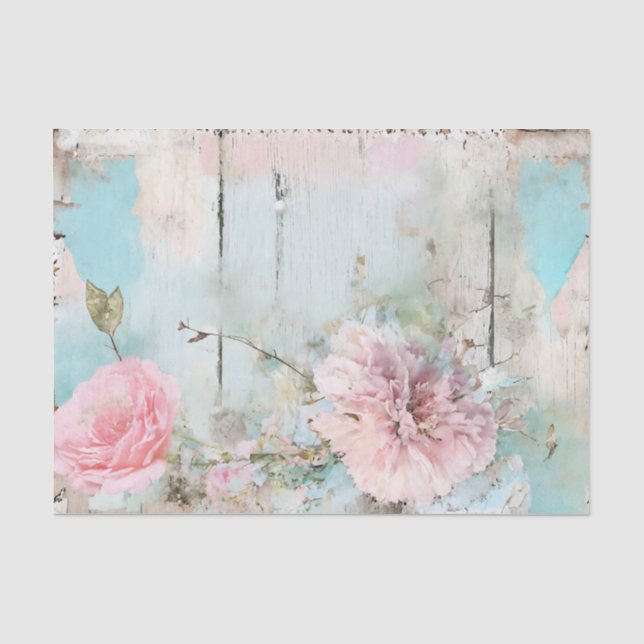 Papier Mousseline Papier journal pastel chic et onirique Shabby (Recto)