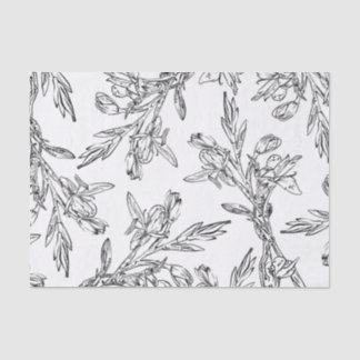 Papier Mousseline Papier motif à dessin floral