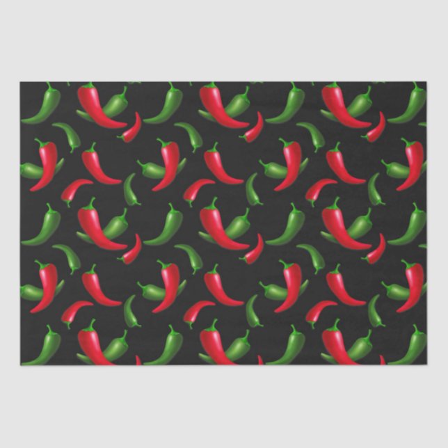 Papier Mousseline Papier motif Chili Pepper (Recto)