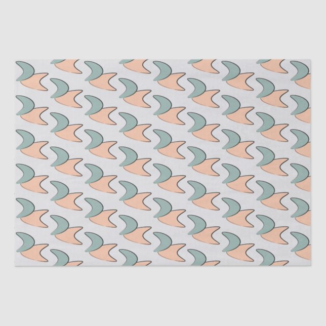 Papier Mousseline Papier Motif Retro Atomic Crescents (Recto)