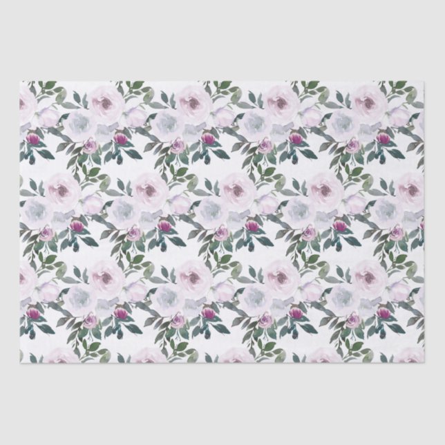 Papier Mousseline Papier mouchoir aquarelle Florales de printemps ro (Recto)