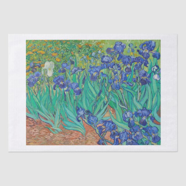 PAPIER MOUSSELINE PAPIER MOUSSELINE: IRISES 1889 : VINCENT VAN GOGH (Recto)