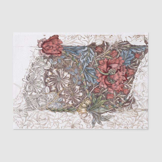 PAPIER MOUSSELINE PAPIER MOUSSELINE: WILLIAM MORRIS : TULIP SAUVAGE (Recto)