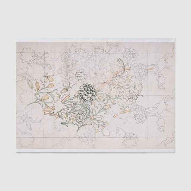 PAPIER MOUSSELINE PAPIER MOUSSELINE: WILLIAM MORRIS : TULIP SAUVAGE (Recto)