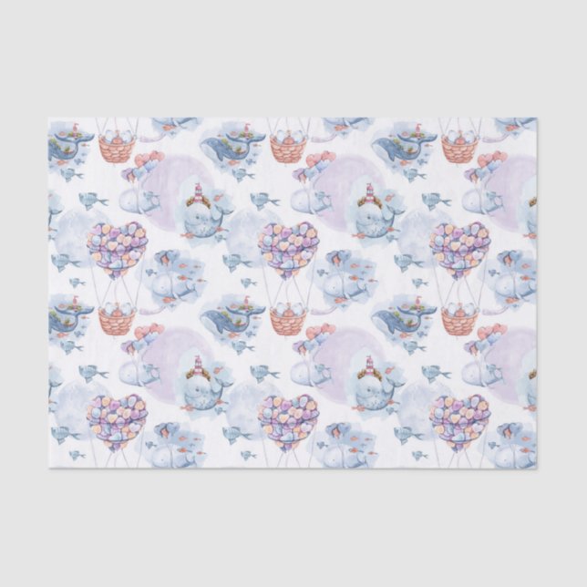 Papier Mousseline Papier mousseux pour baleines et ballons (Recto)