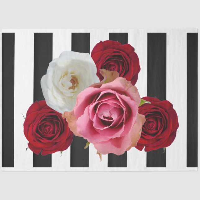 Papier Mousseline Papier papier de découpage Rose 3D (Recto)