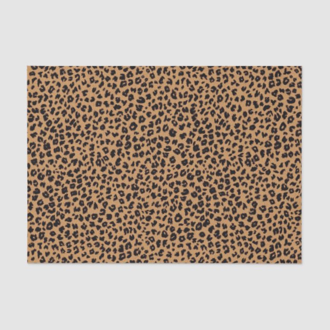 Papier Mousseline Papier papier Empreinte de léopard (Recto)
