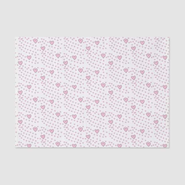 Papier Mousseline Papier papier Heureuse Sainte-Valentin Coeurs rose (Recto)