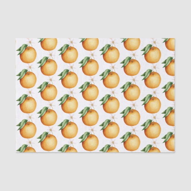 Papier Mousseline Papier papier Motif Oranges (Recto)
