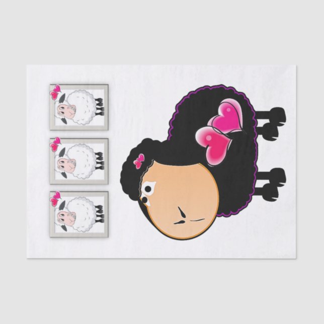 Papier Mousseline Papier papier papier mouton Coeurs roses (Recto)