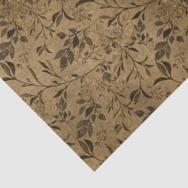 Papier Mousseline Papier papier papier papier Motif Grunge Leaf (Détail)