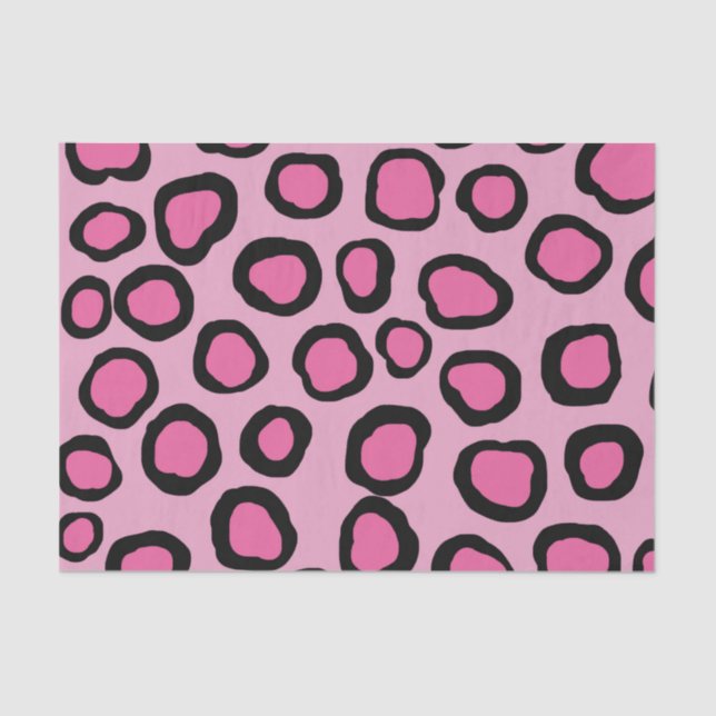 Papier Mousseline Papier papier papier Poster de animal rose noir (Recto)