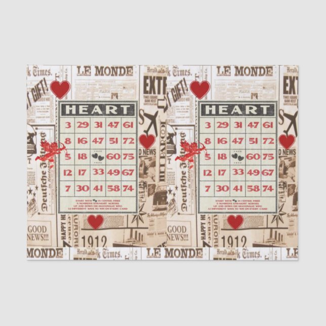 Papier Mousseline Papier papier sur la Saint-Valentin (Recto)