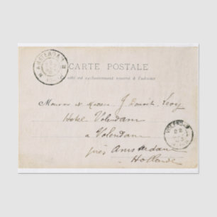 Papier Mousseline Papier papier tissu de carte postale vintage