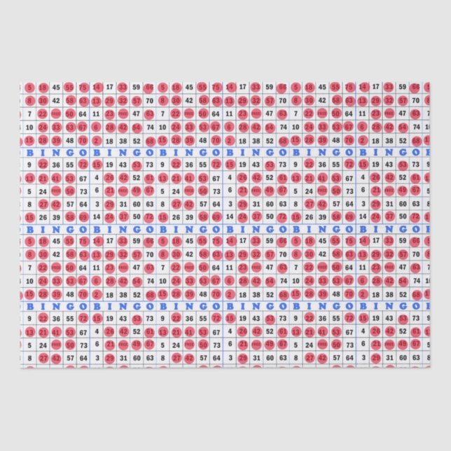 Papier Mousseline Papier papier tissu de la carte Gamme Bingo (Recto)