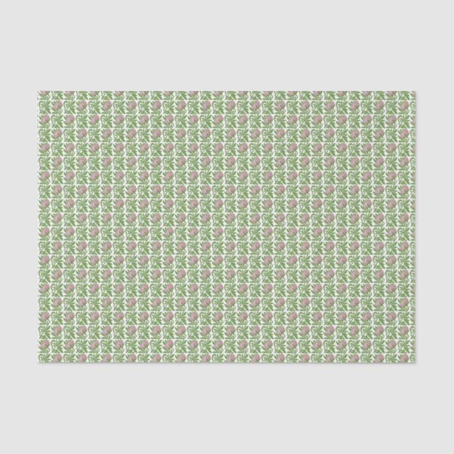 Papier Mousseline Papier peint nénuphars rose Art Nouveau (Recto)