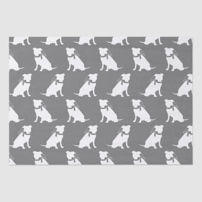 Papier Mousseline Papier Pitbulle Pitbulle Pit Bull Chien Chien Chie (Recto)